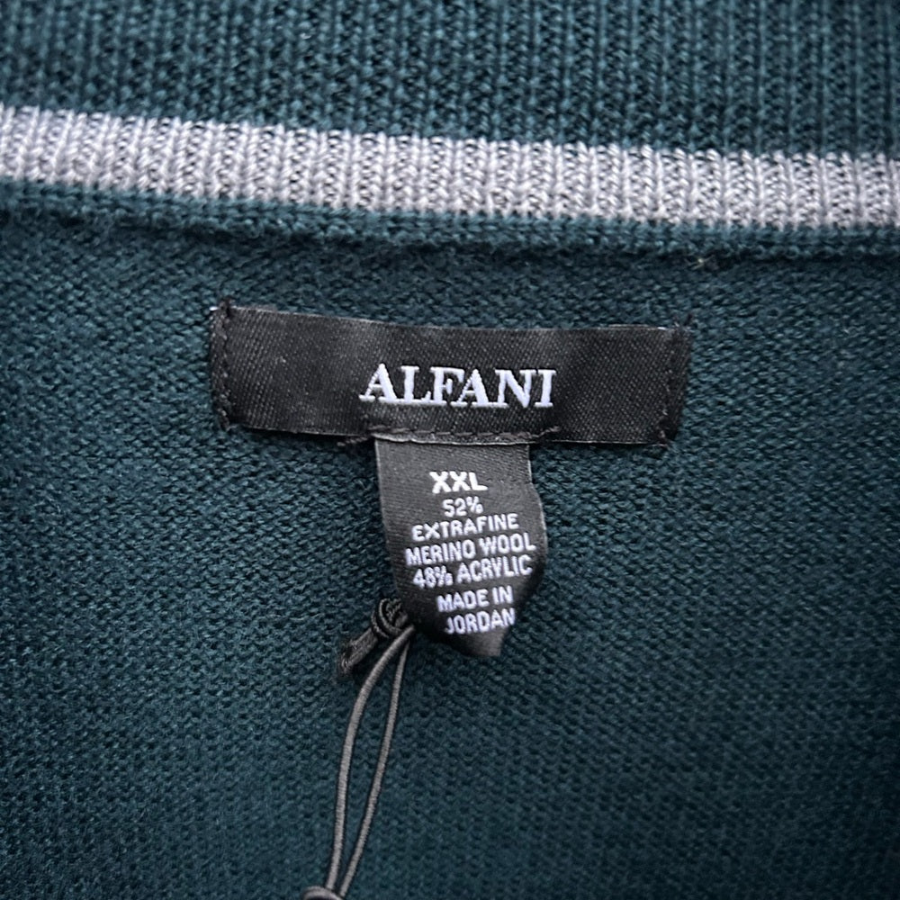Alfani Men’s Merino Blend 1/4 Zip Sweater, BNWT, Size XXL