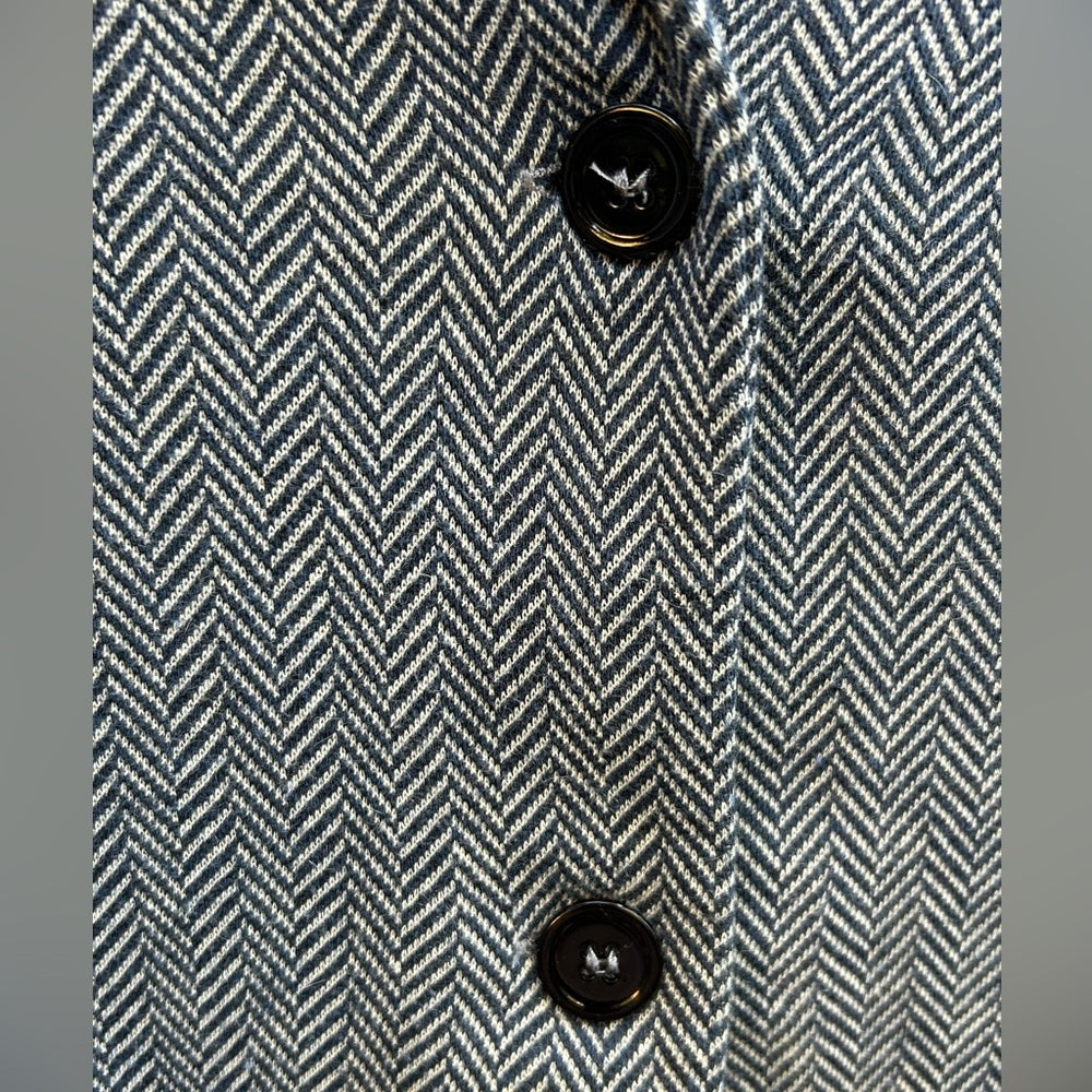 Majestic Filatures Cotton, cashmere Silk Knit Herringbone blazer, size 1 (XS/S)