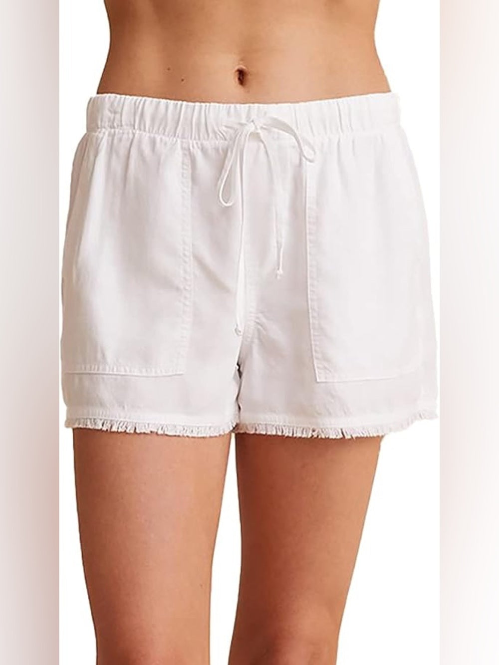 Bella Dahl White raw edge Shorts, size L