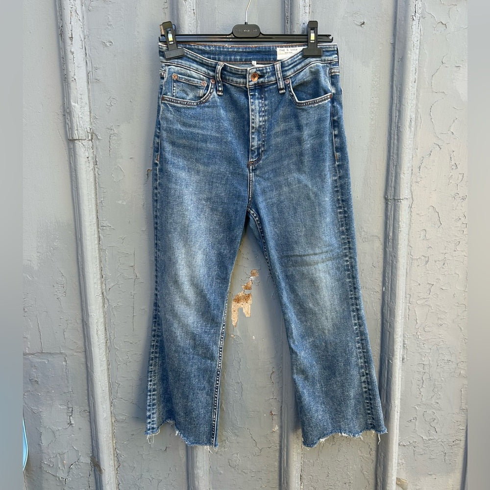 rag & bone Casey high rise ankle flare, size 29