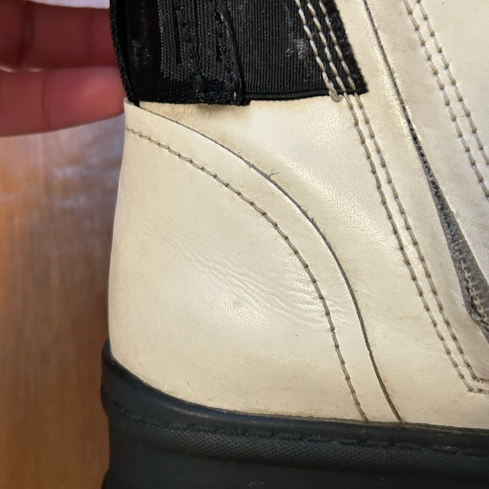 Ugg White Sid Combat Boots, size 7