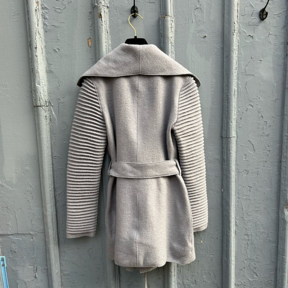 Sentaler Alpaca Wrap Coat, size xs