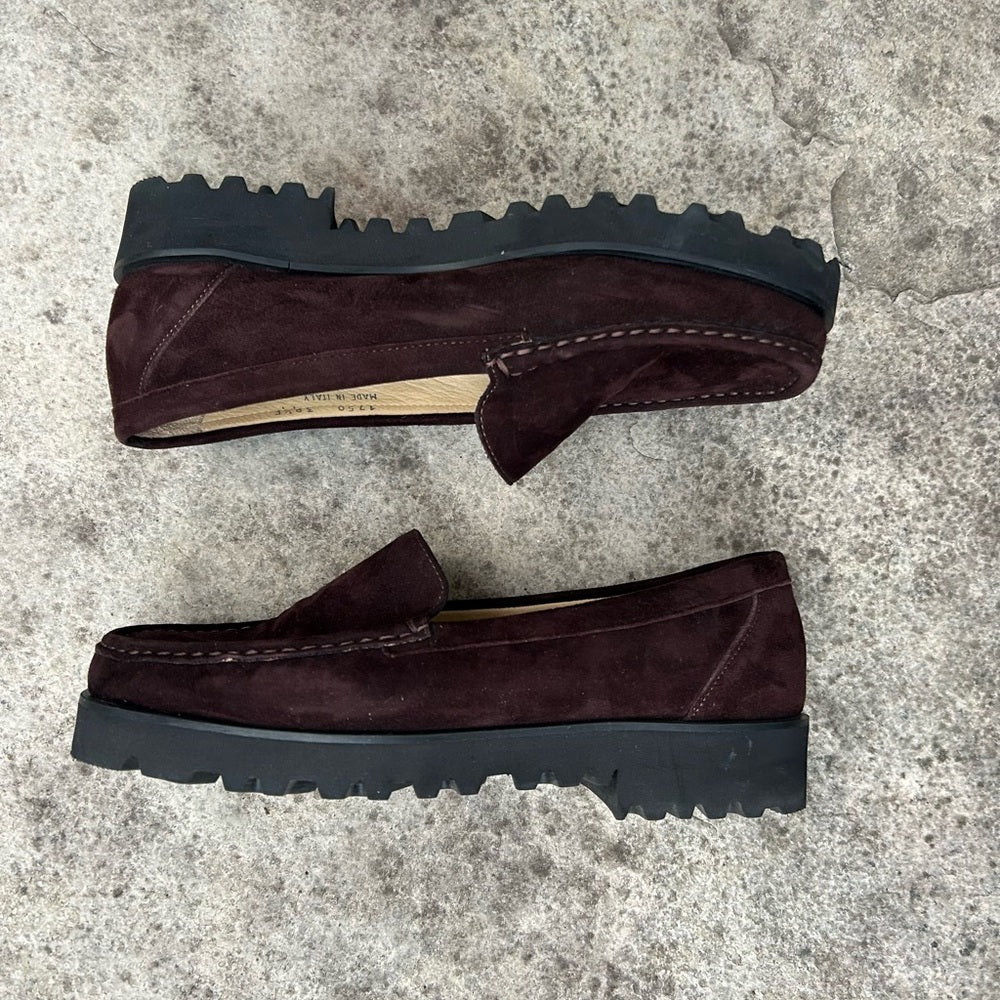 Ron White Rita Brown Suede Loafer, size 38.5 (7.5 US)