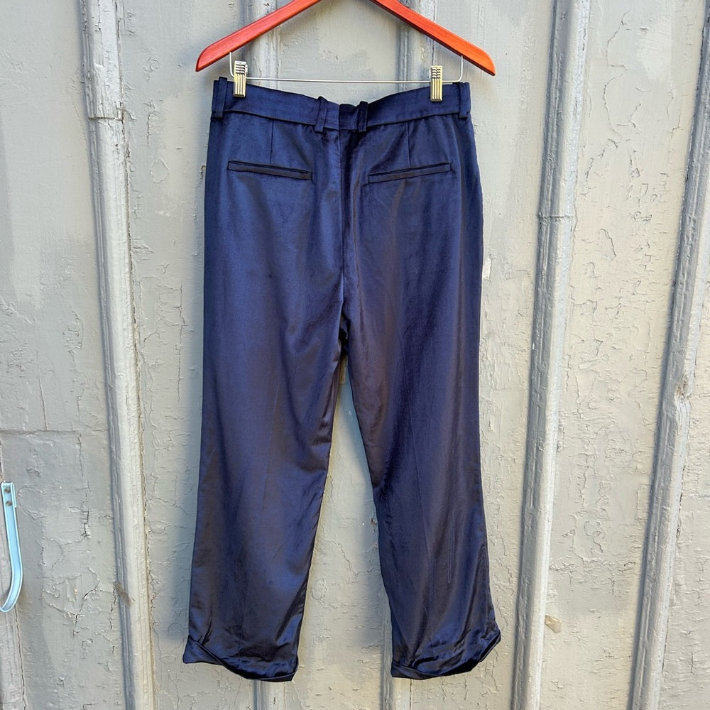 rag & bone navy velvet pants, size 6