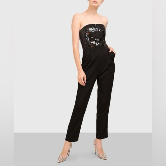 Alice + Olivia sequinned sleeveless jumpsuit, size 0