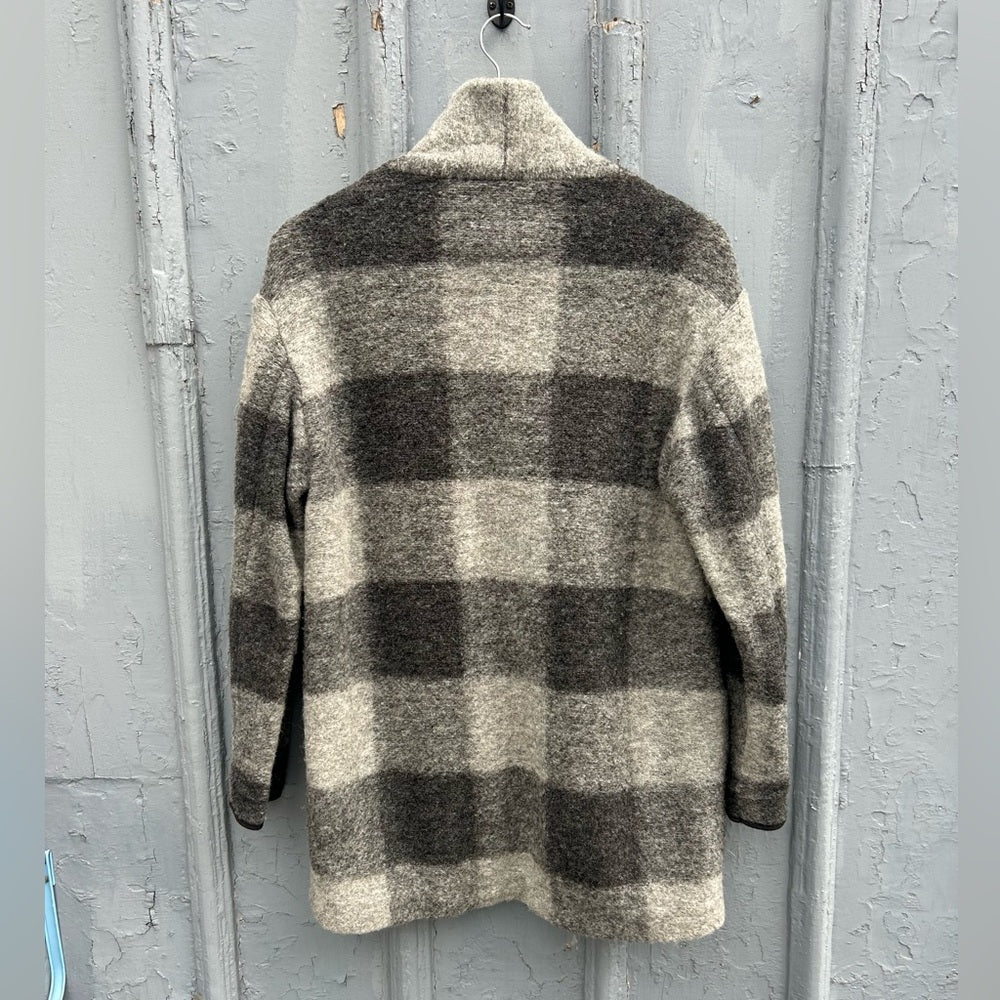Wilfred Free Grey Plaid Off Duty Jacket, Small
