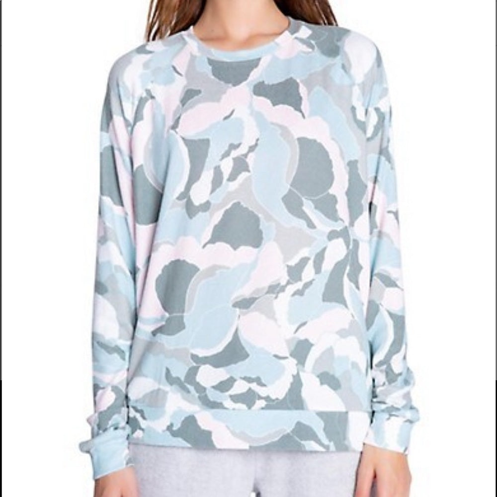 PJ Salvage Camo Blooms Printed Lounge Top, size XL