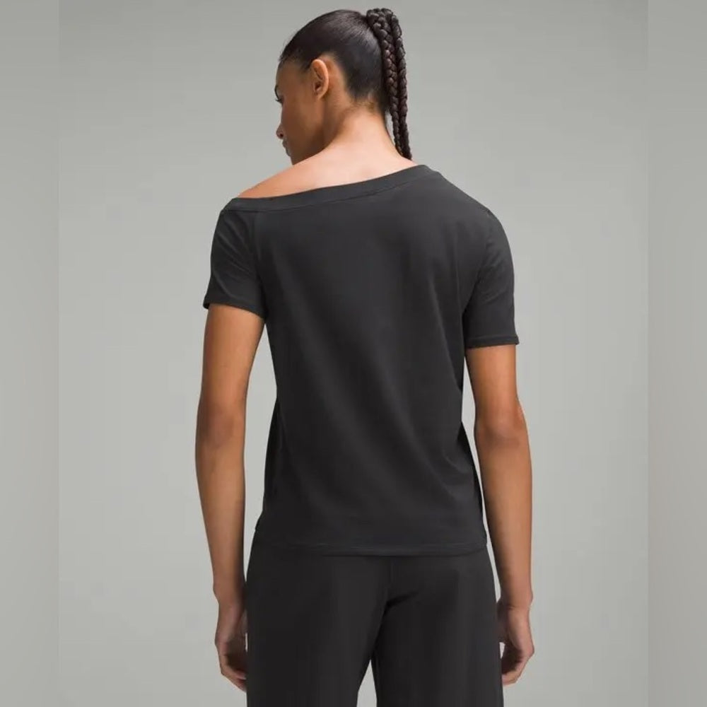 Lululemon Off-The-Shoulder Cotton T-Shirt, size approx M