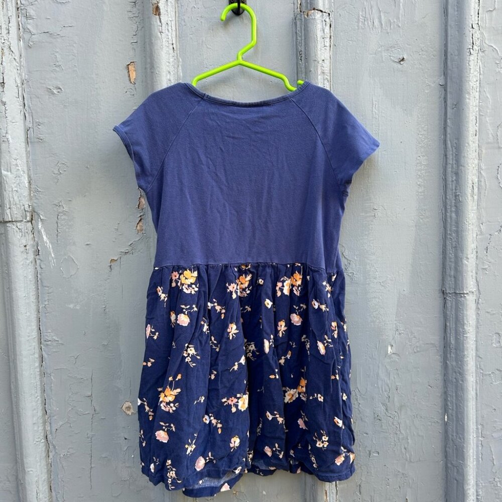 Mini Rodini Navy Floral Dress, size 8/9