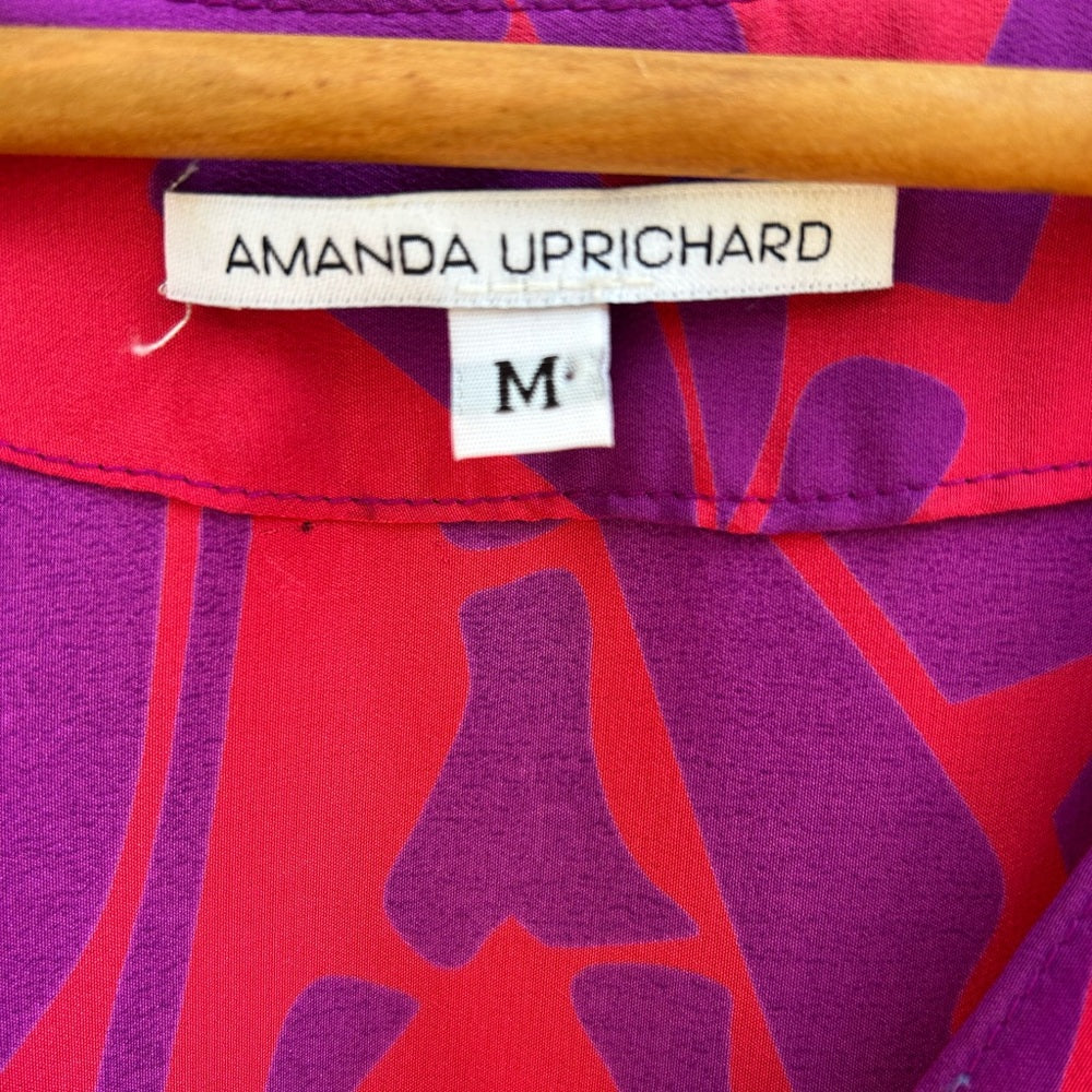 Amanda Uprichard Faux Wrap front Silk Blouse, size M