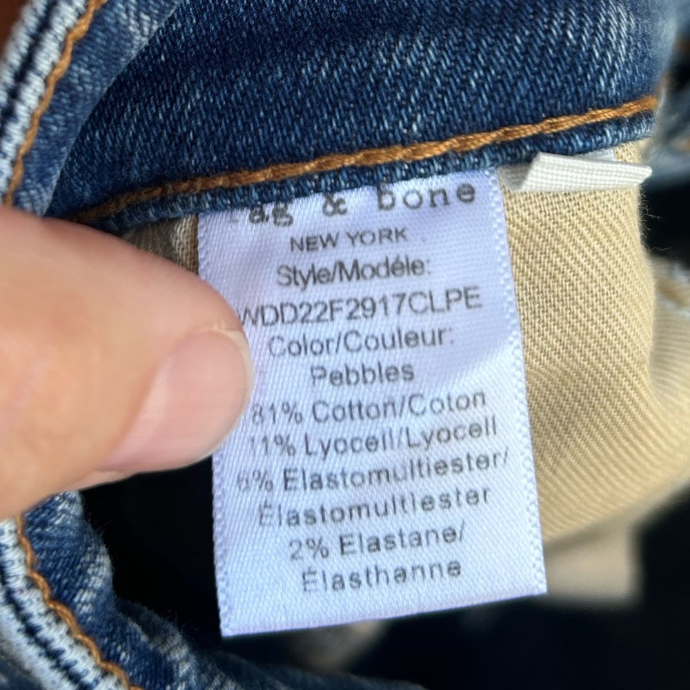 rag & bone Casey high rise ankle flare, size 29