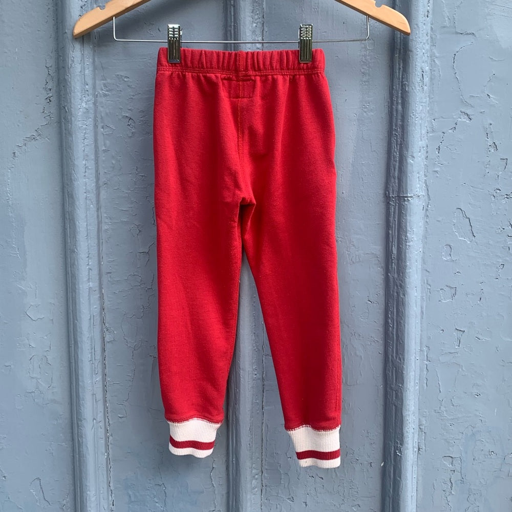 Soft Roots pink red joggers, size 5