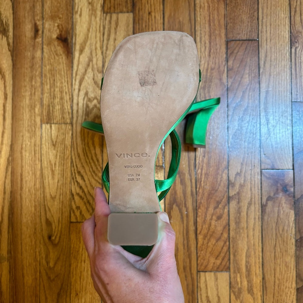 Vince "Luella" satin sandals size 7