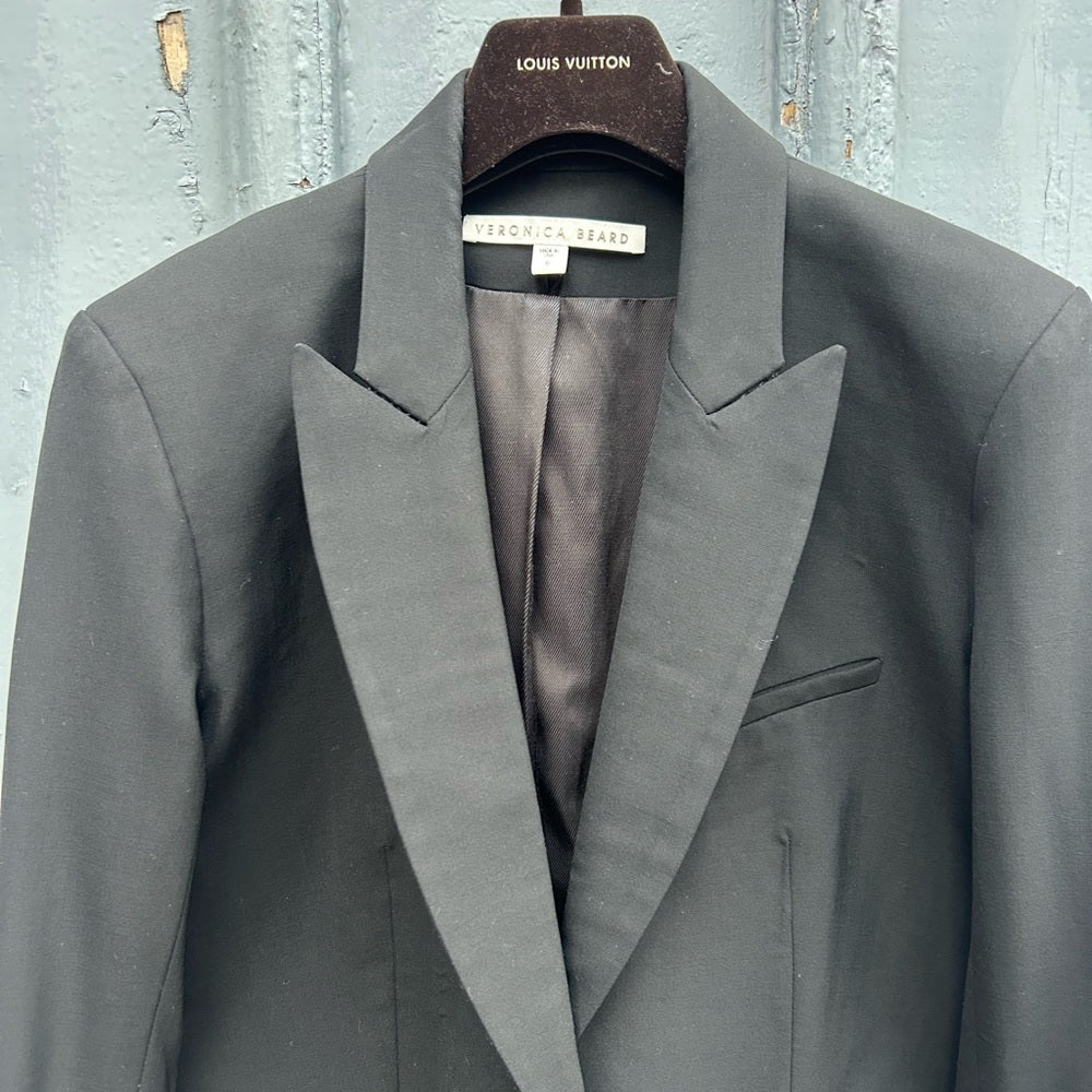 Veronica Beard Black Wool Dickey Blazer, size 6