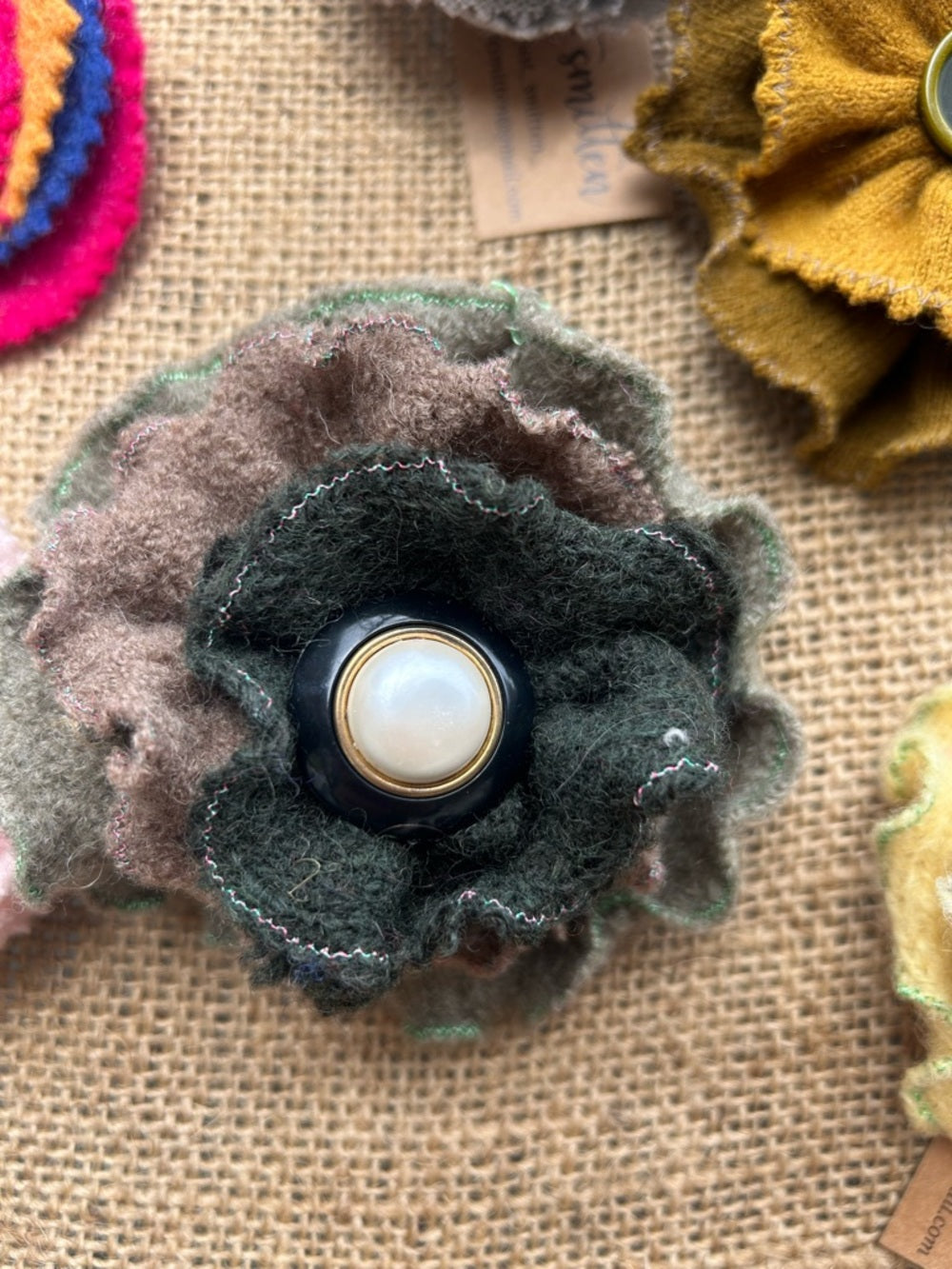 Vintage Cashmere Floral Brooch