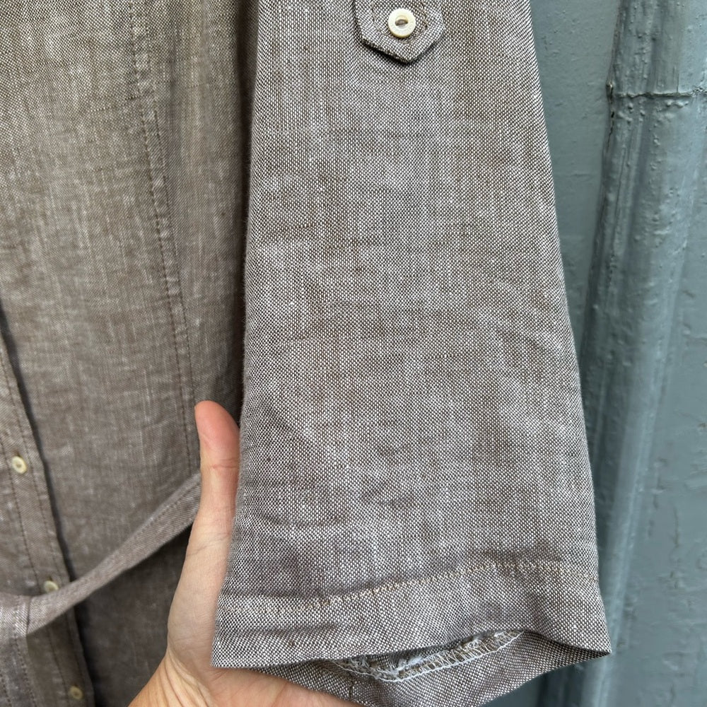 Loro Piana Linen Shirt Dress, Size 48 (US 10/12)