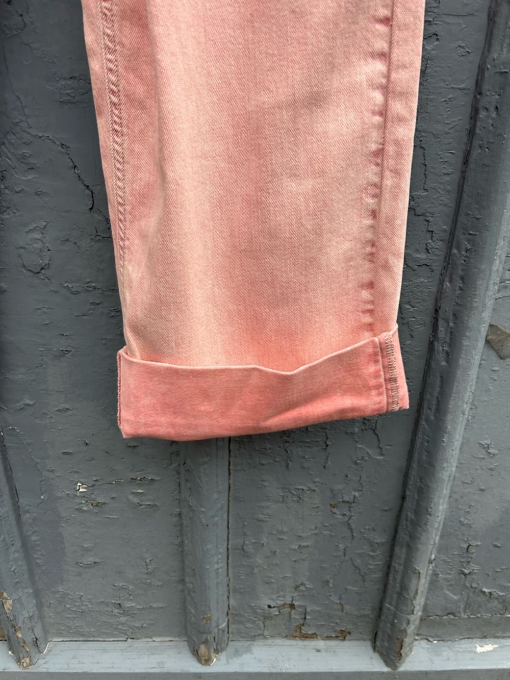 Pilcro Pink Cuffed Oversized High-Rise Wide-Leg Jeans, size 26