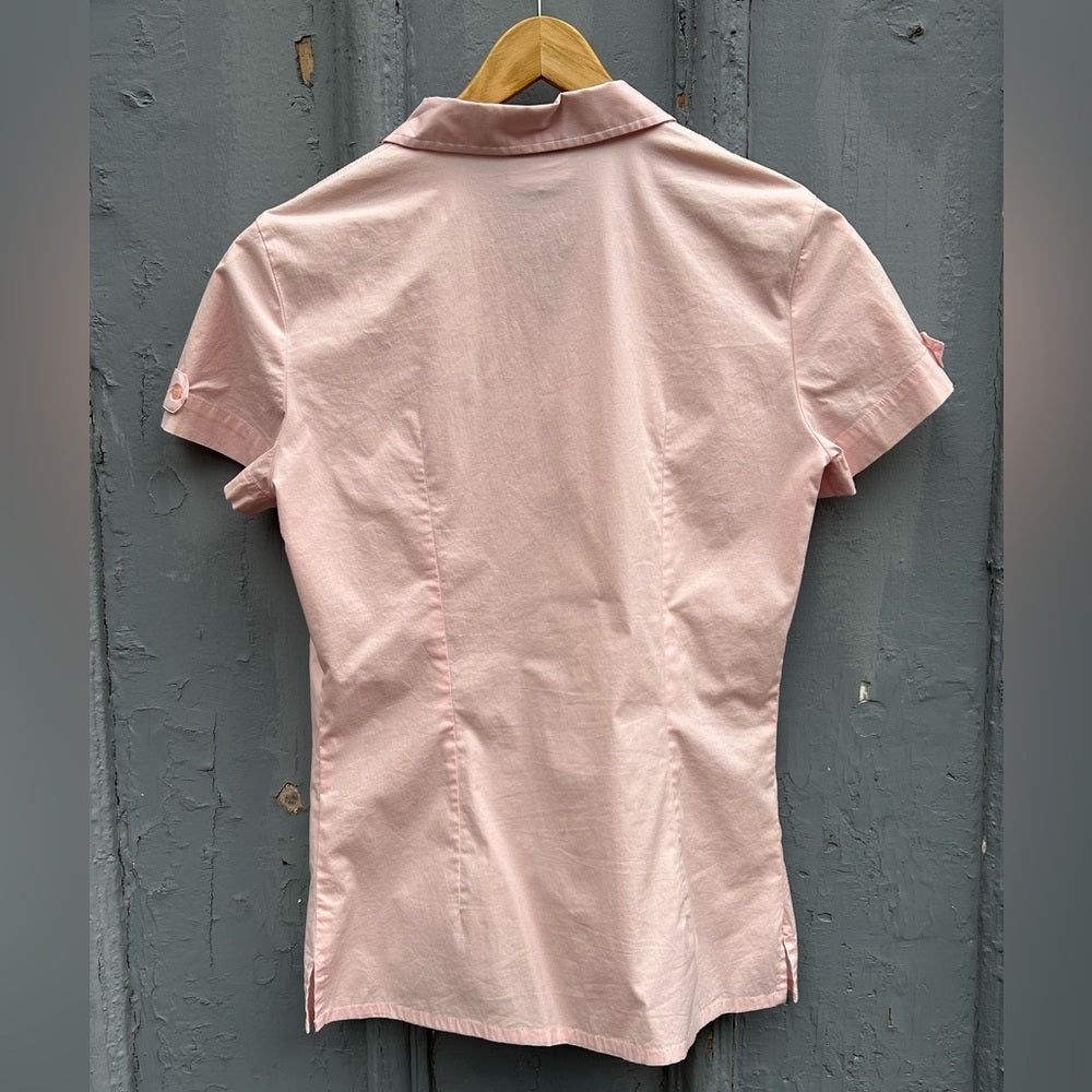 Lacoste Pink Short Sleeve Button down, Small