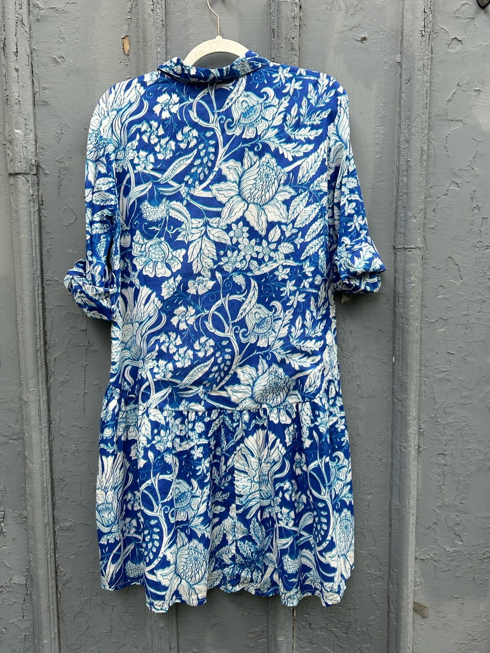 Anthropologie Ro’s Garden Deauville Cotton Shirt Dress, size M