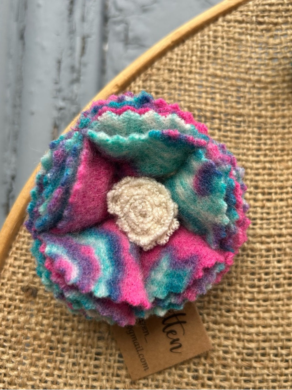 Vintage Cashmere Floral Brooch