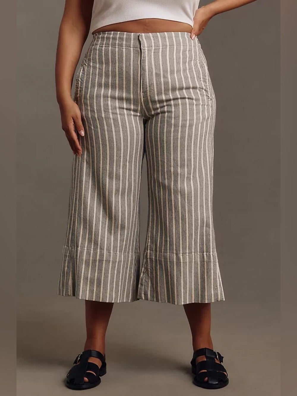 Pilcro Foxglove Mid-Rise Flare Pants, size 16