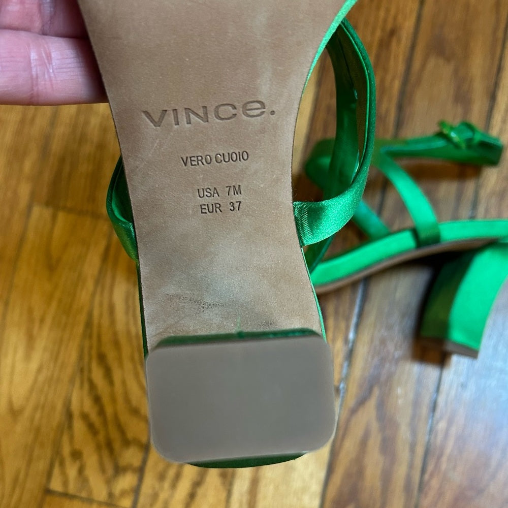 Vince "Luella" satin sandals size 7
