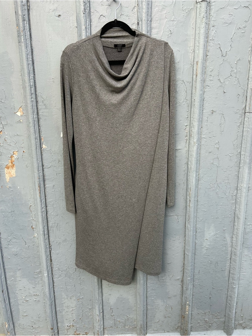COS Grey cowl neck Shift dress, size M