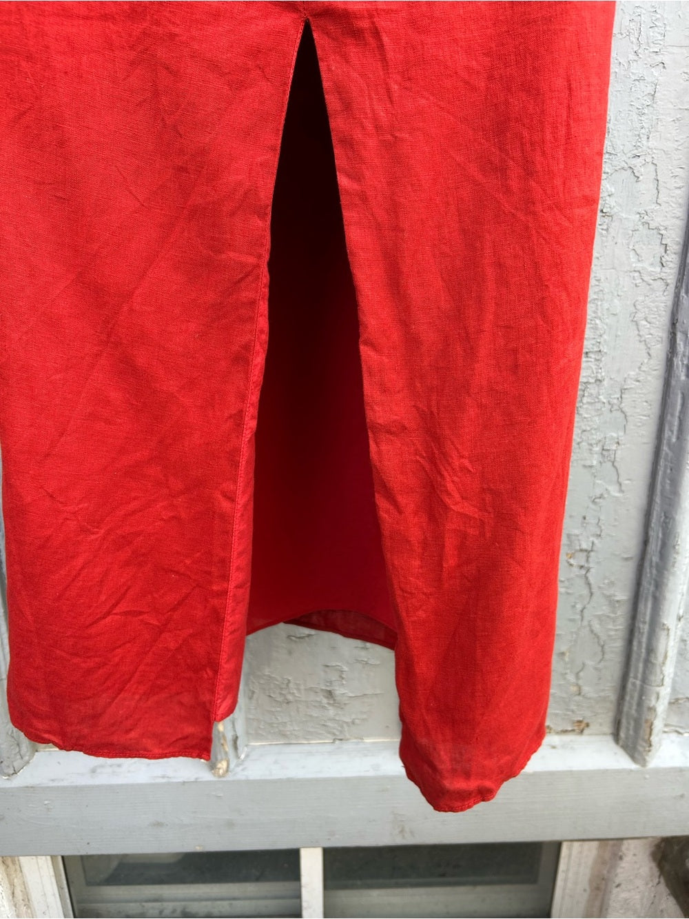 Banana Republic Rust Lisa Linen Halter Dress, size 0