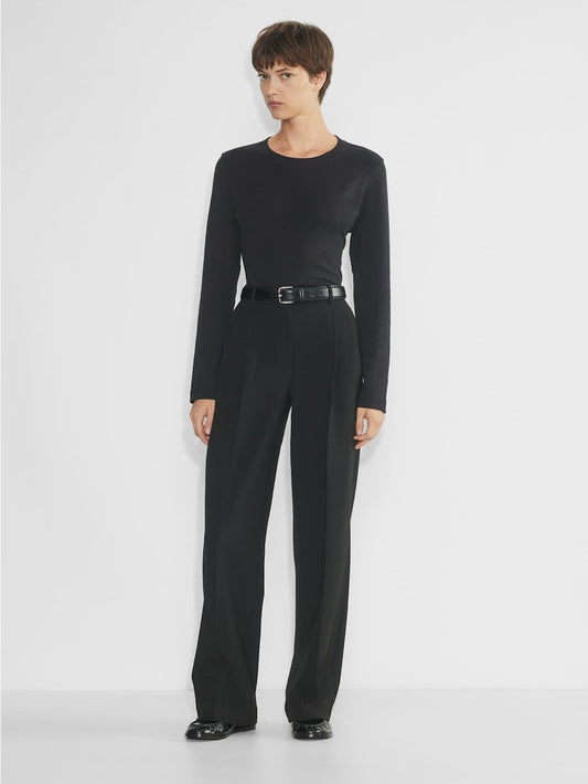 Babaton Black Japanese Crepe Pants, size 4