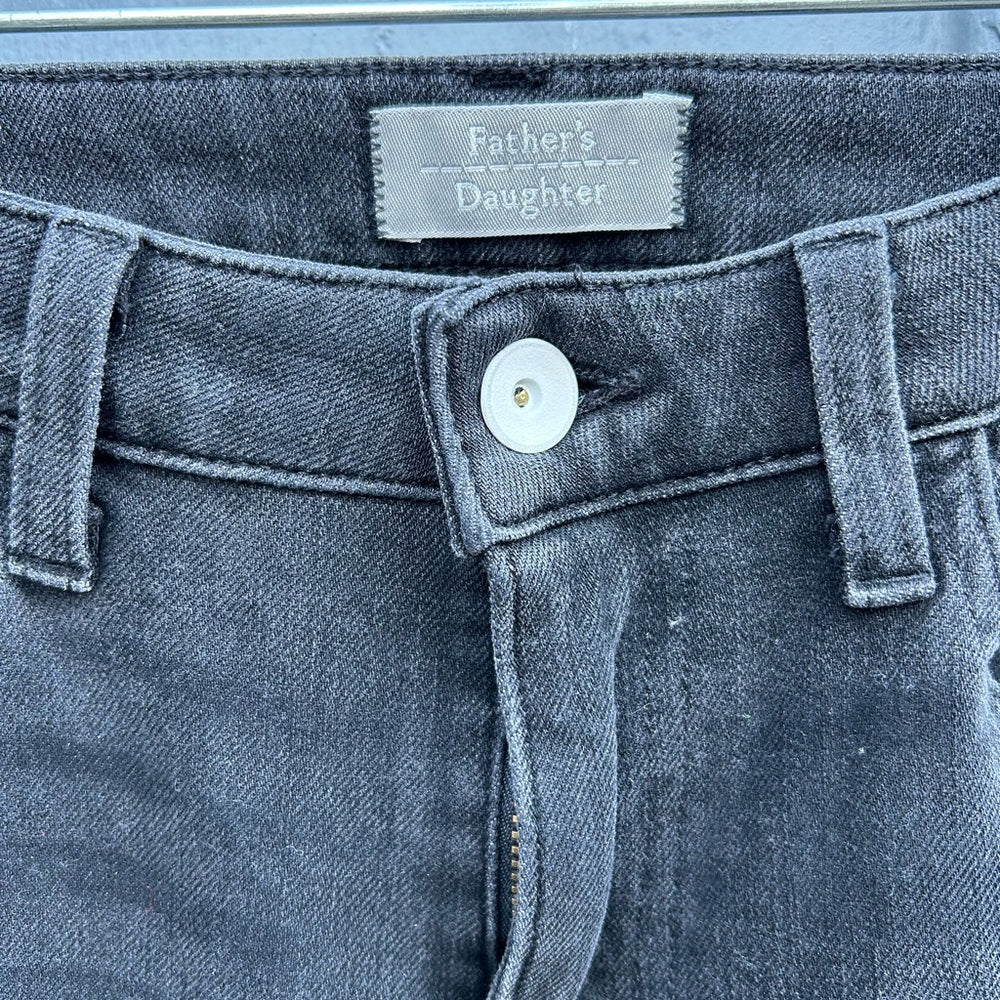 Fathers Daughter Denim, Hanna Mid Rise Skinny in Charcoal, size 28