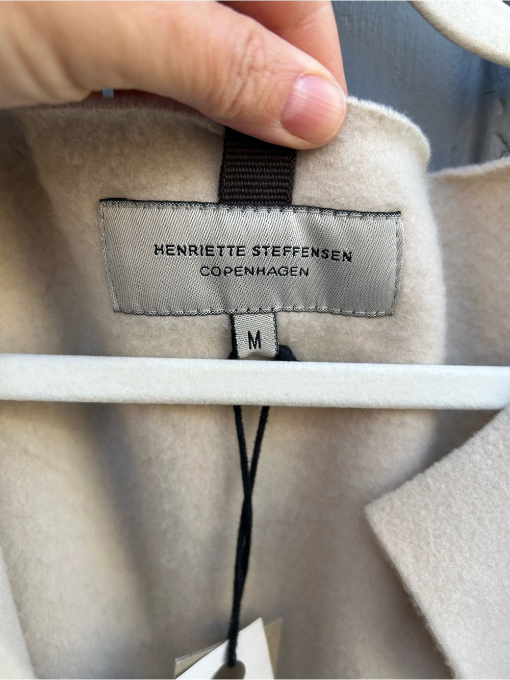 Henriette Steffensen Kit Grey Band Cardigan duster, BNWT, size Small