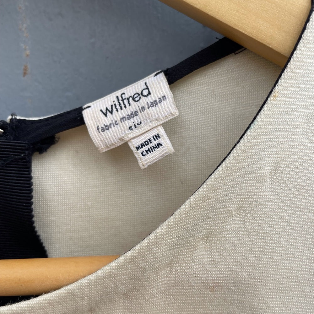 Wilfred Black & White Tartine Dress, size 6