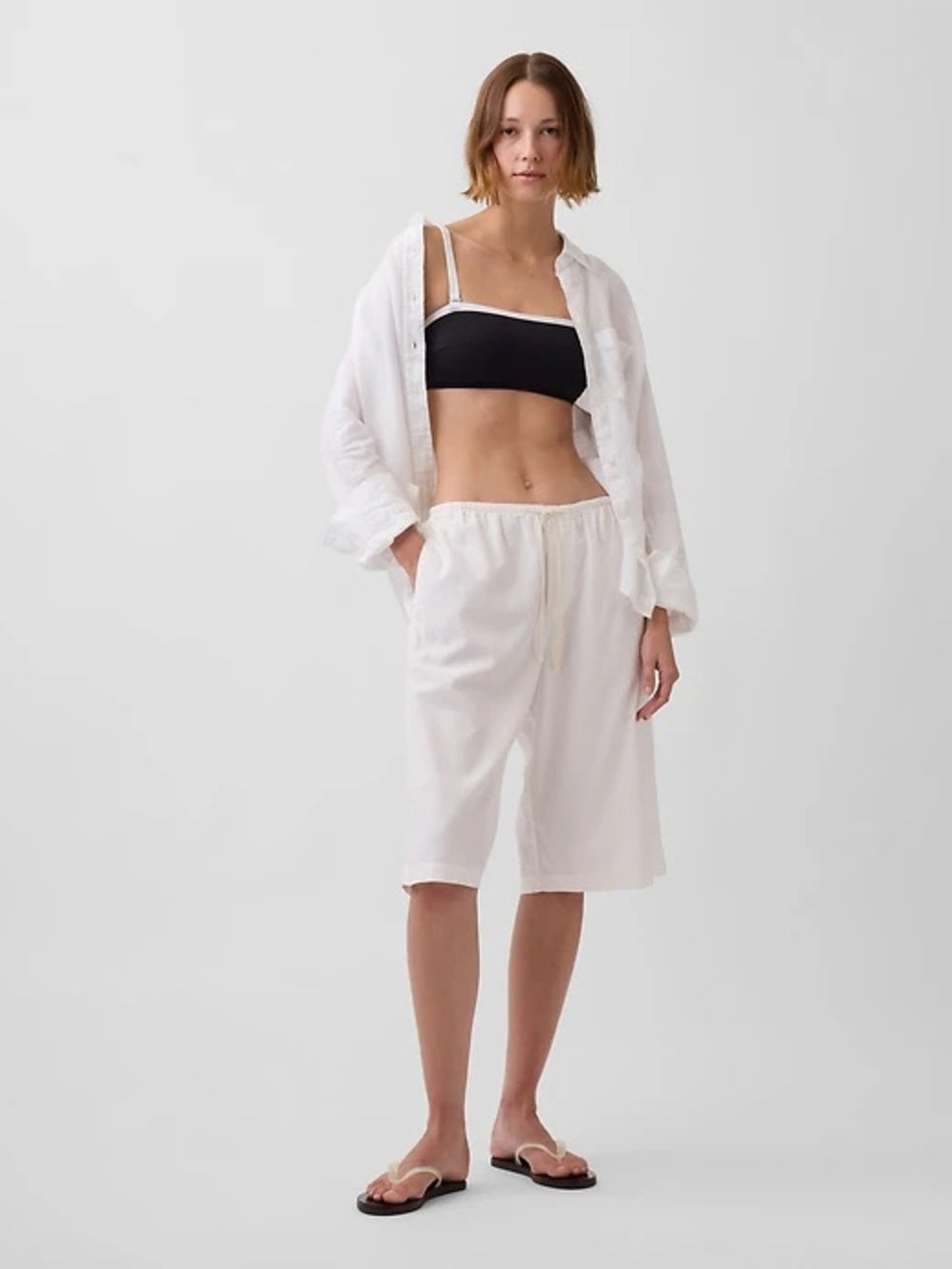 Gap White Wide leg Culotte, size M