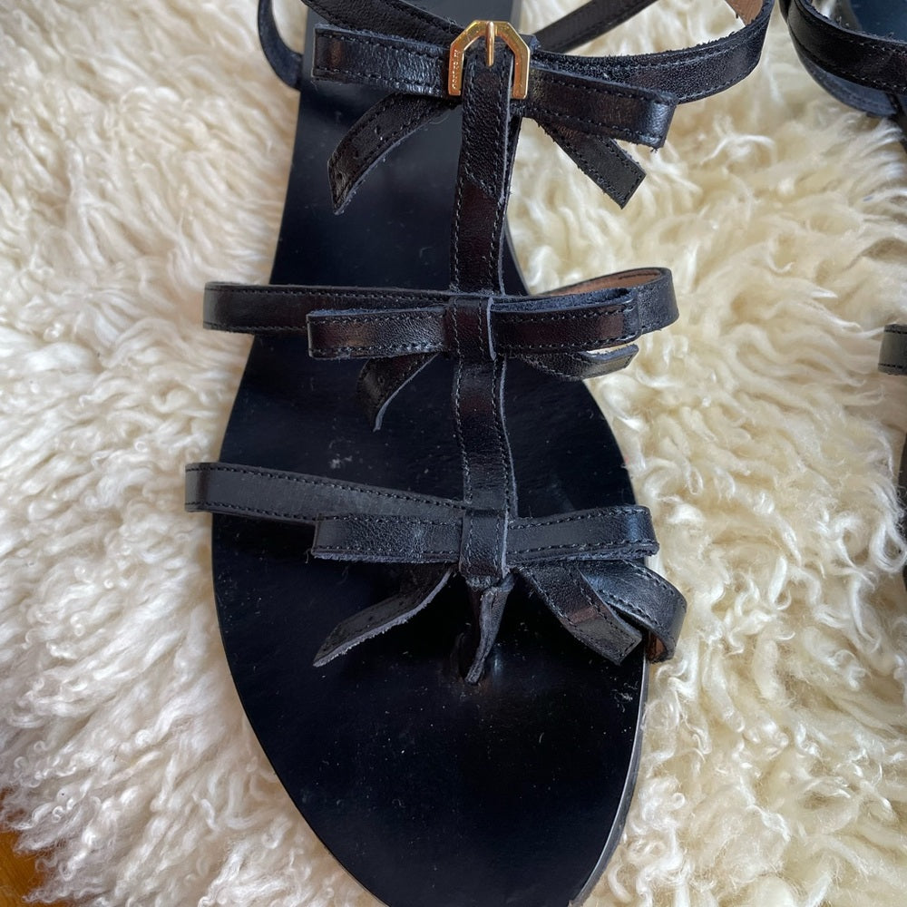 Viktor & Rolf black Bow Gladiator sandal, 38