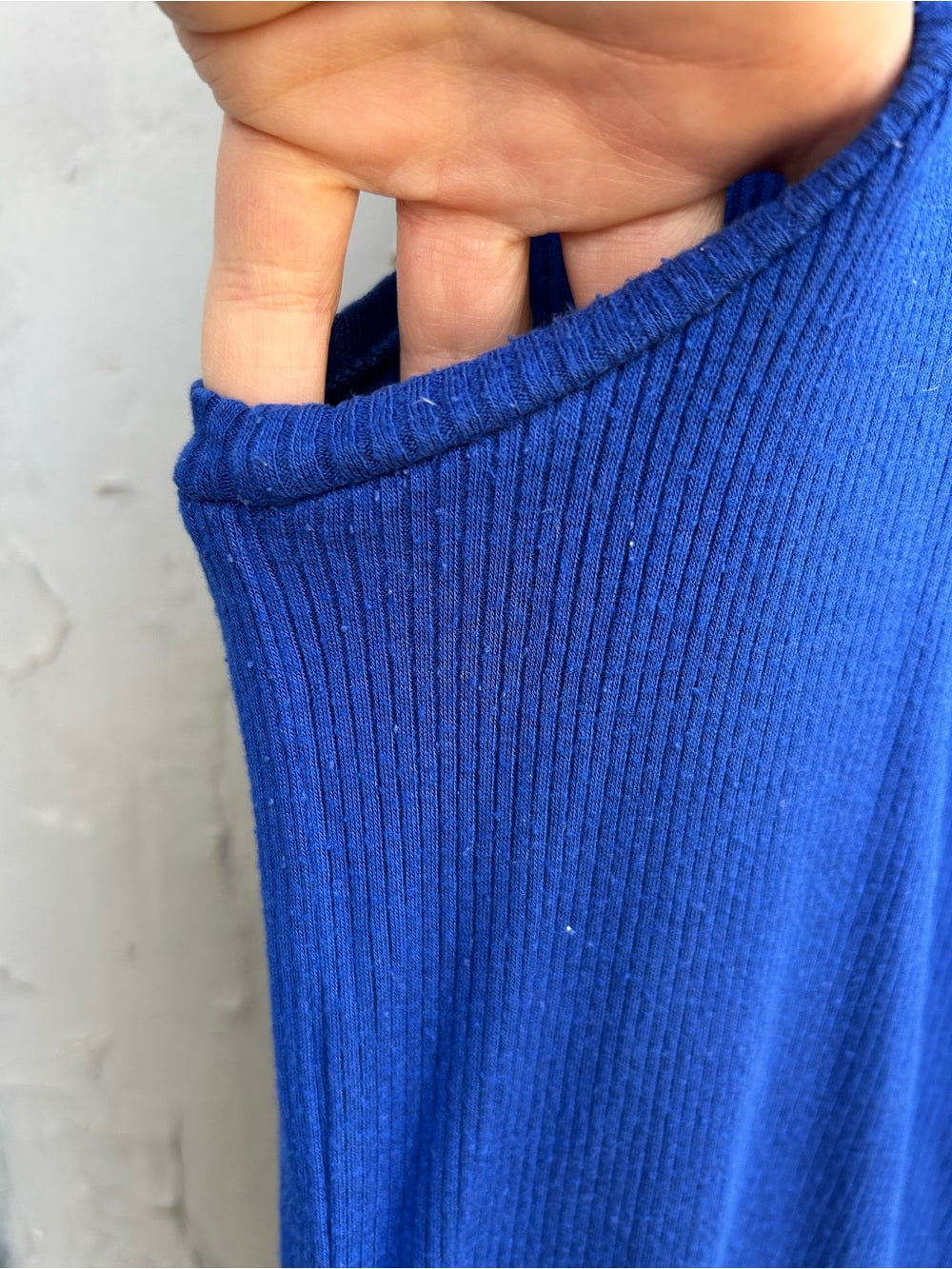 Hoi bo Blue ribbed tank, Small