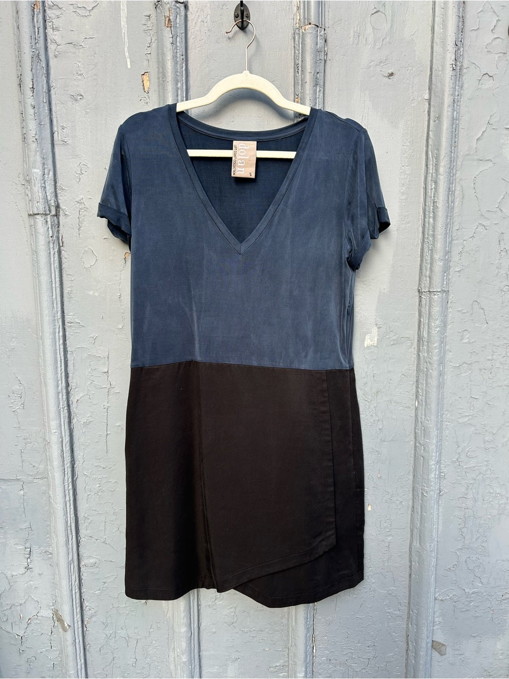 Anthropologie Dolan black & blue colour block dress, small