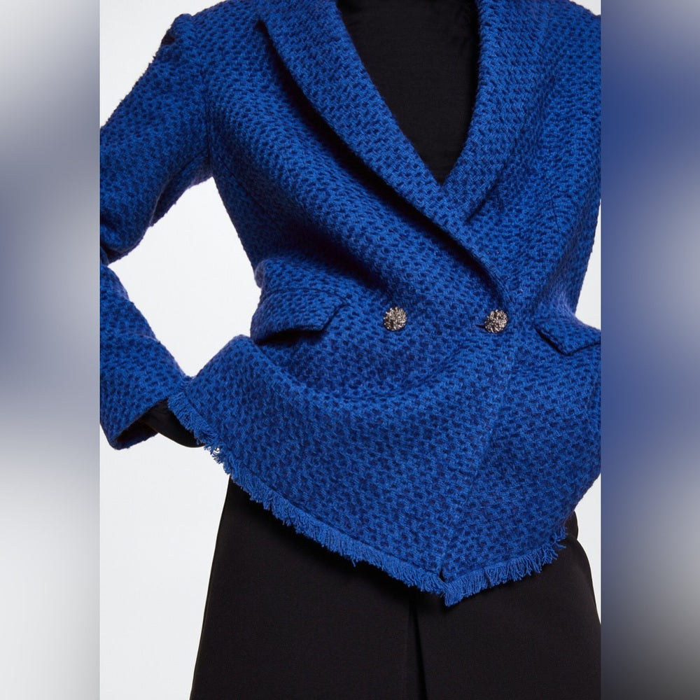 MNG blue Tweed blazer Jacket, size XXL