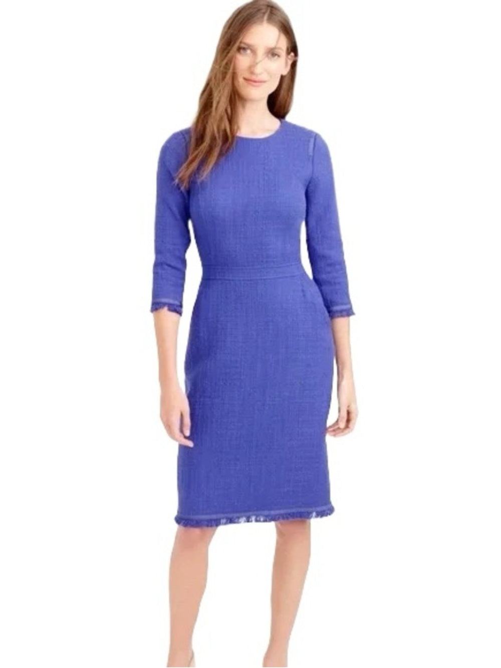 J Crew Periwinkle Tweed Shift Dress, size 6