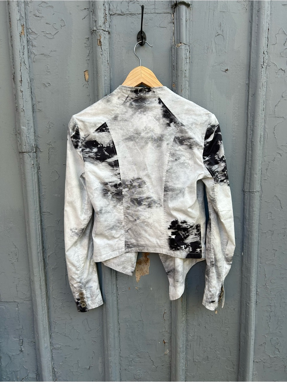 Helmut cotton blend Tie Dye open moto jacket, Small