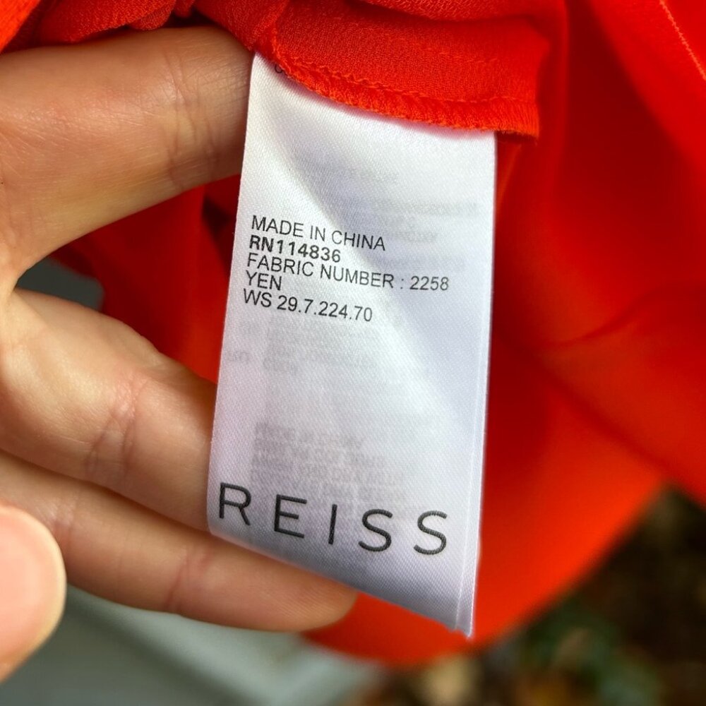 Reiss Yen Draped Laser Edge Dress, BNWT, size 4