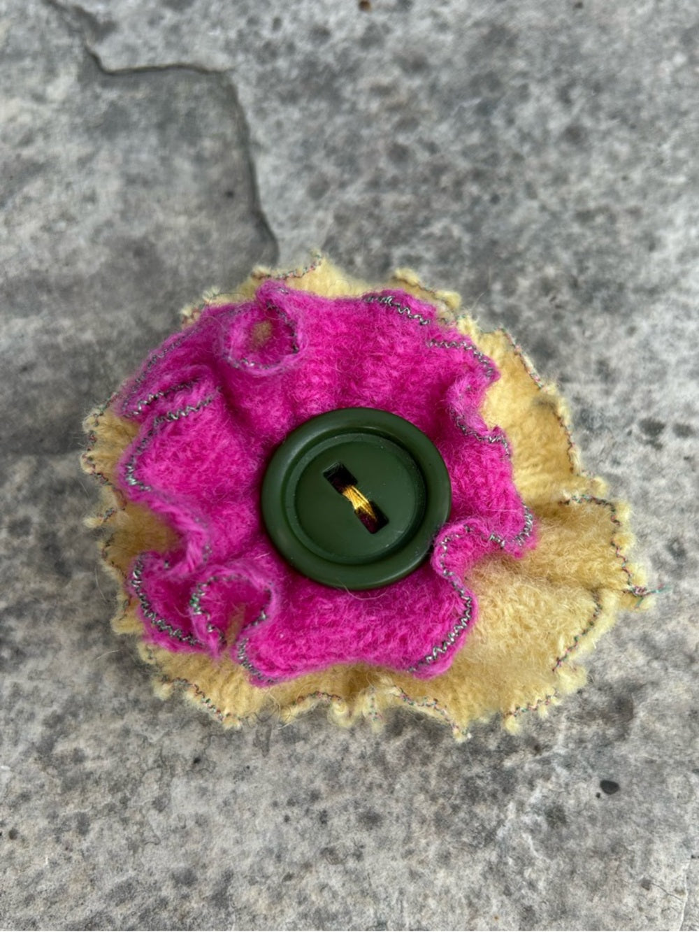 Vintage Cashmere Floral Brooch