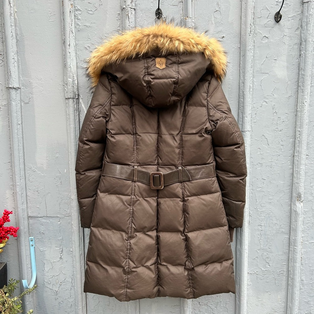 Mackage Kay Down Fur Ruff Coat, size Large