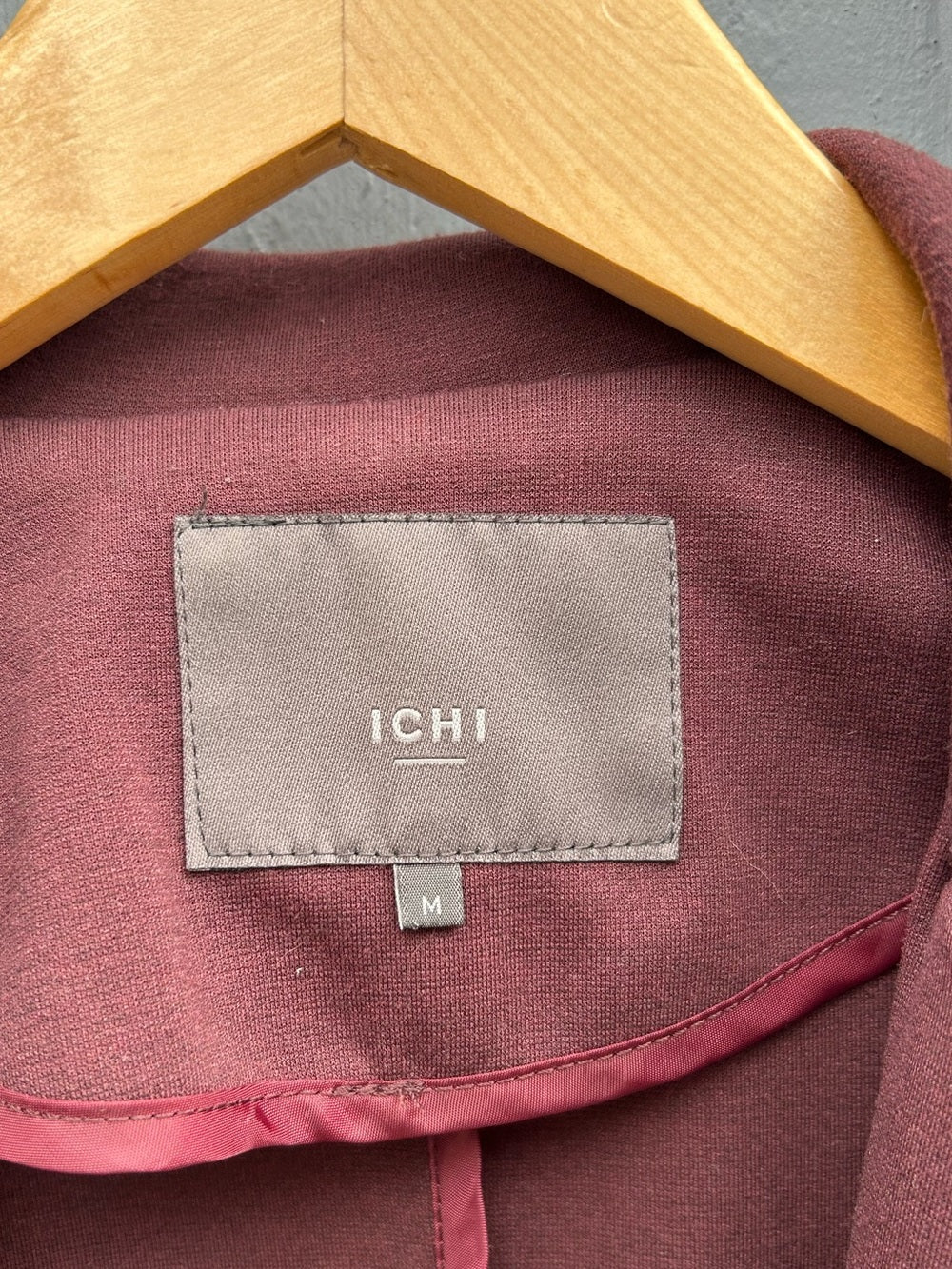 Ichi Maroon Jersey Kate Blazer, size M