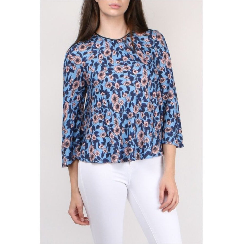 Floral Smythe Bardot Blouse, Size Medium