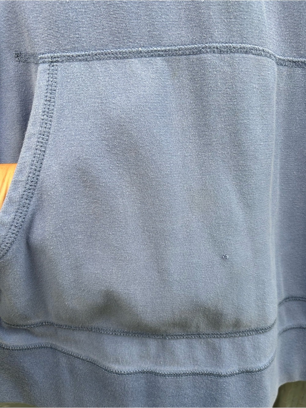 Foreign Rider Co Blue logo hoodie, size “4” (Large)