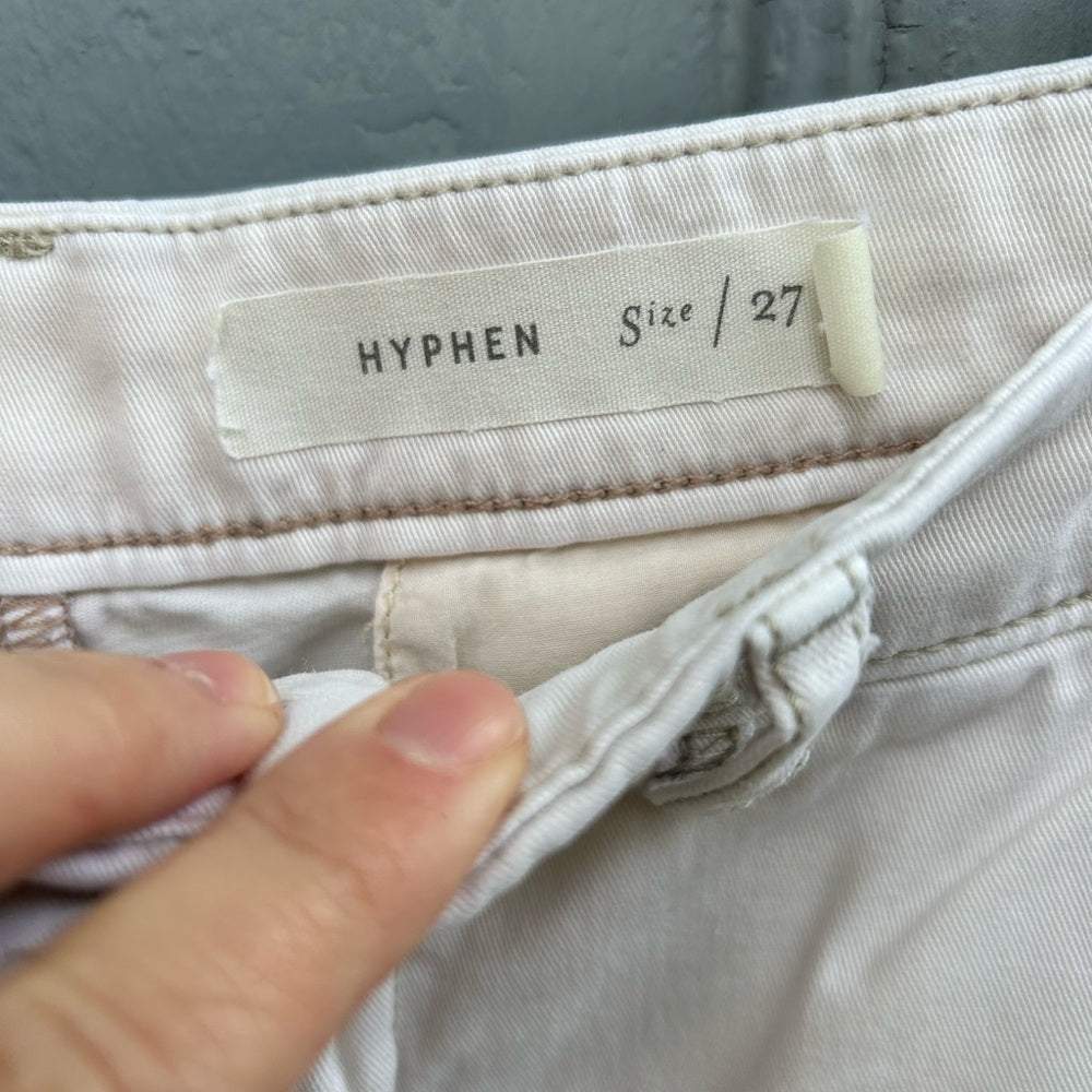 Pilcro Hyphen Creamy White Chino Pants, size 27