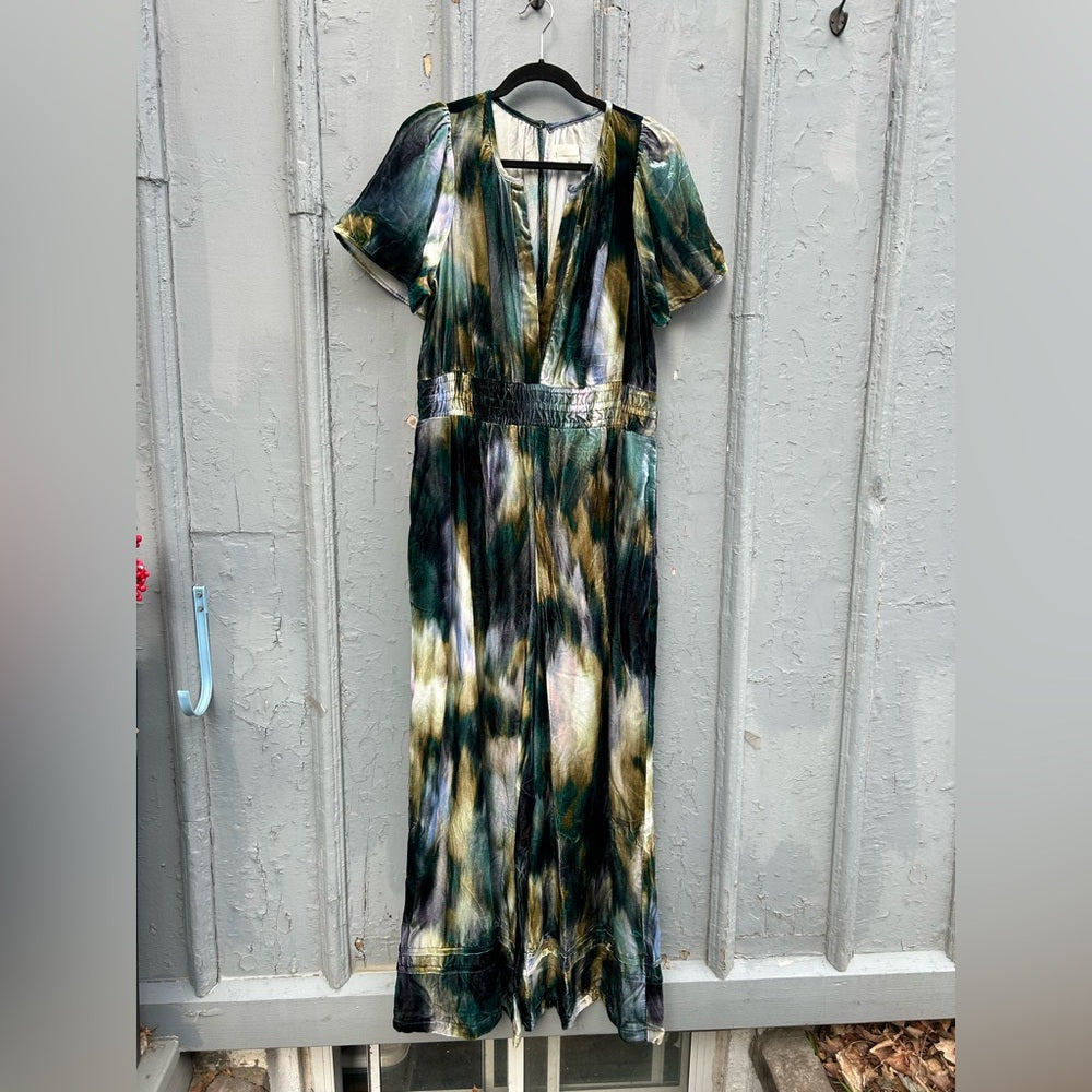 By Anthropologie The Somerset Jumpsuit: Velvet Edition, BNWT, size XL