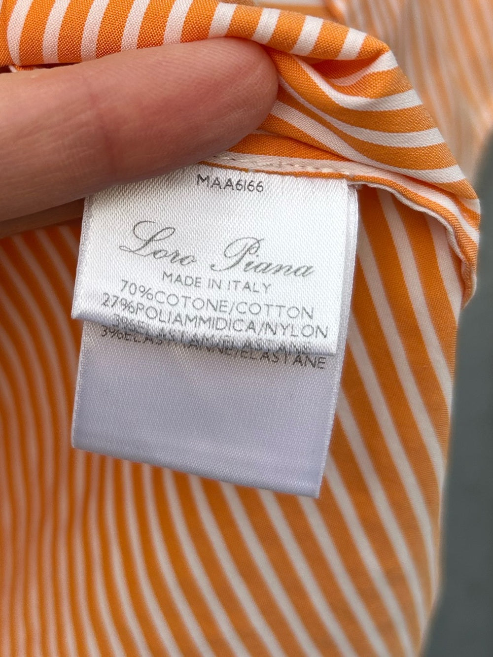 Loro Piana Classic Striped Buttondown, size 46 (they say 10, I say 8)