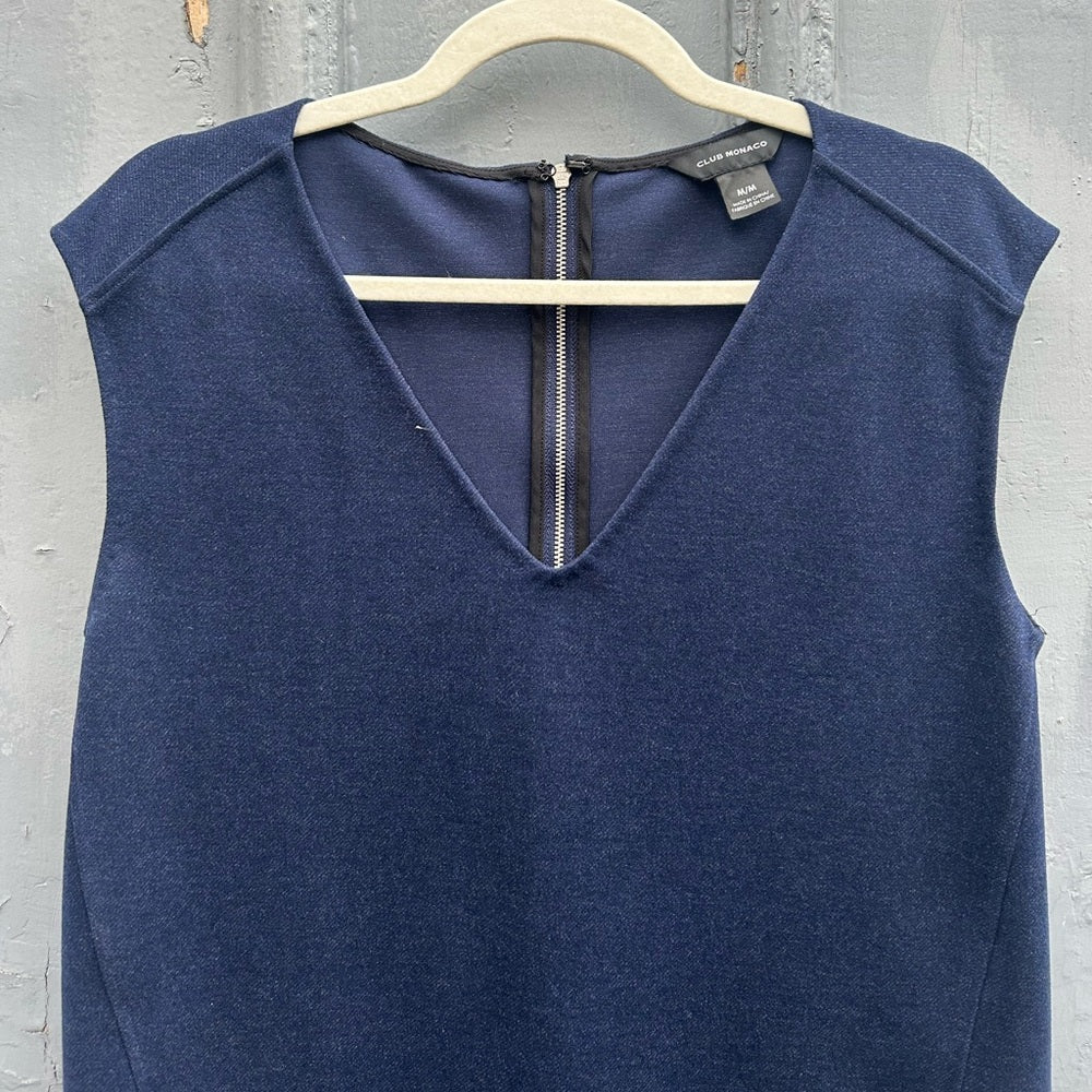 Club Monaco Navy Knit Dress, Size M