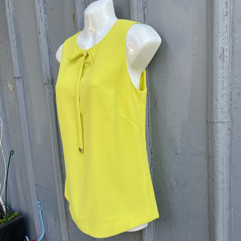 Ted Baker Chartreuse sleeveless blouse, Ted size 1 (small)